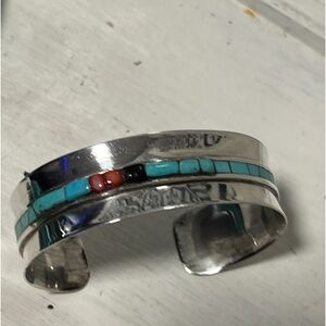 Southwest SS/turquoise/Coral/onyx/cuff